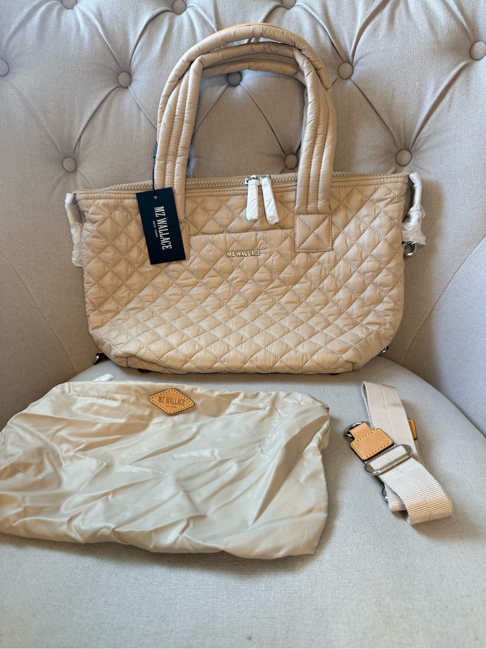 NEW MZ Wallace Medium Sutton in Mushroom